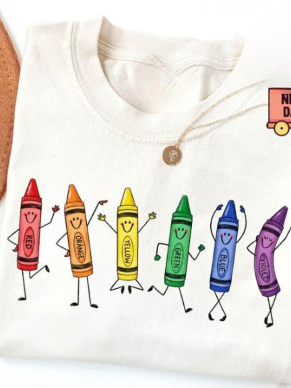Funny Preschool Teacher Shirt, Happy Doodle Teacher Tee - Picture 2 of 4